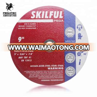 9" 230x1.9x22.23mm Skilful cutting disc