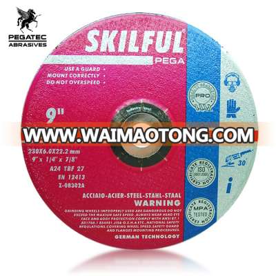 SKILFUL 9" 230x6x22mm high grinding ratio disc